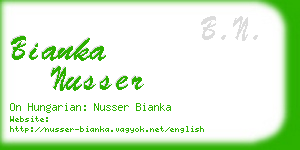 bianka nusser business card